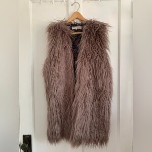 Free People Starlight Mongolian Faux Fur Vest